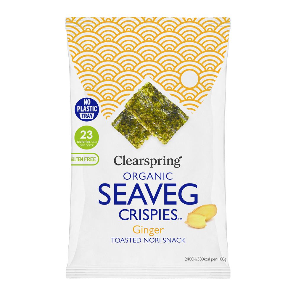 Clearspring_Organic Seaveg Crispies - Ginger 4g (TRAYLESS)-pack of 20