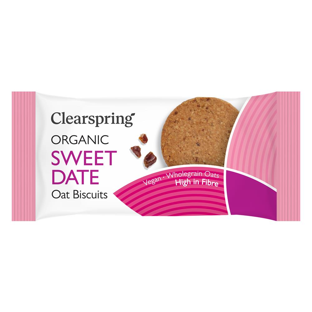 Clearspring_Organic Oat Biscuits - Sweet Date 40g-Pack of 12