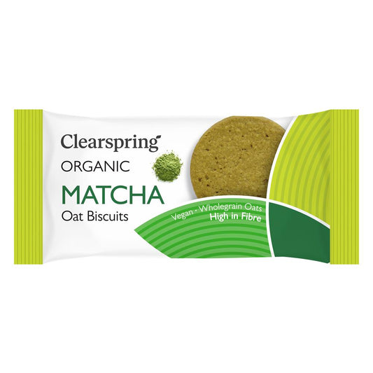 Clearspring_Organic Oat Biscuits - Matcha 40g-Pack of 12