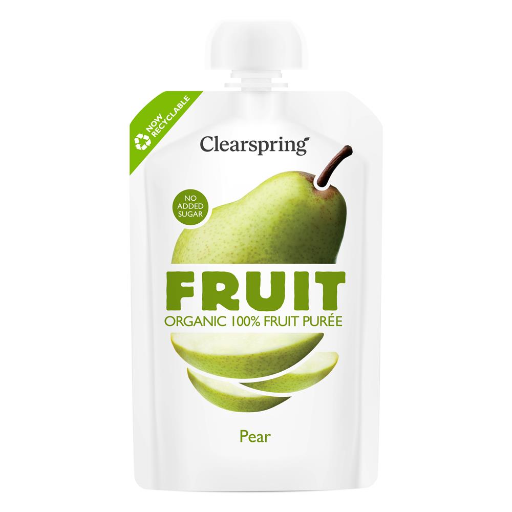 Clearspring_Organic FRUIT 100% Fruit Puree - Pear 100g-pack of 6