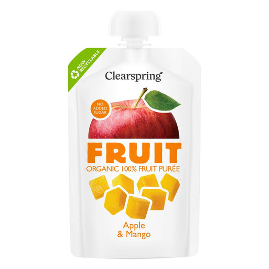 Clearspring_Organic FRUIT 100% Fruit Puree - Apple & Mango 100g-pack of 6