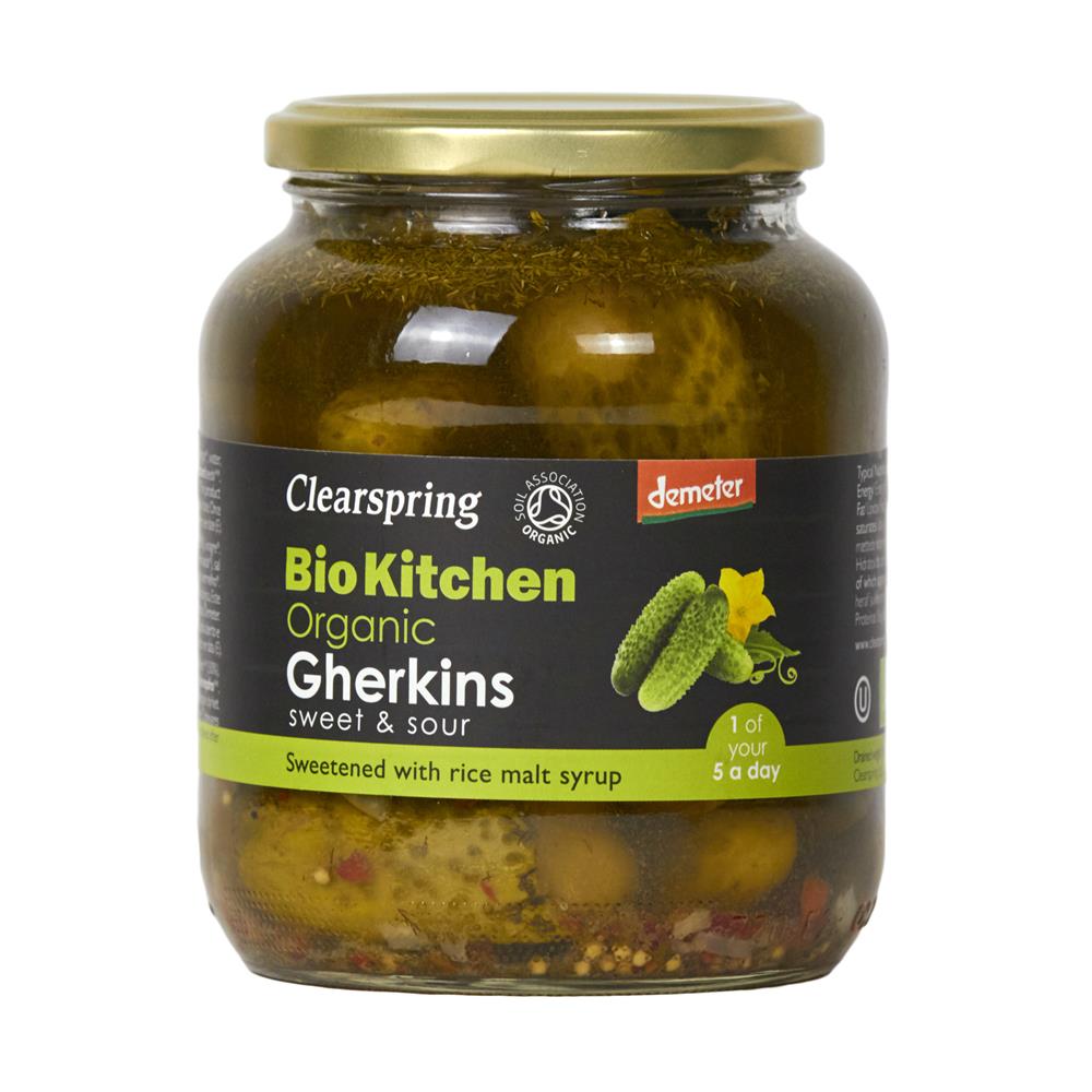 Clearspring_Demeter Organic Gherkins (Sweet & Sour) 680g