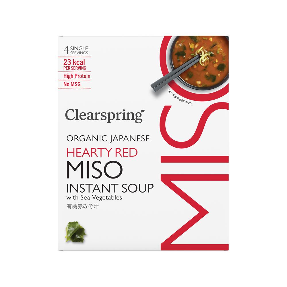 Clearspring_Organic Miso Soup - Red with Sea Vegetable 4 x 8G Pack