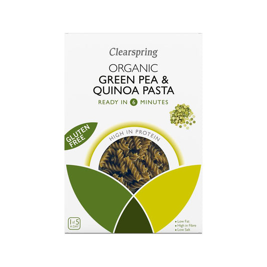 Clearspring_Org GF Green Pea & Quinoa Pasta 250g