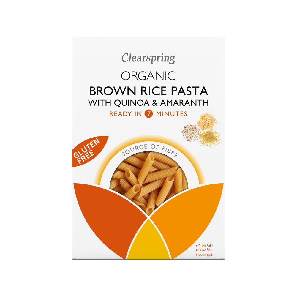 Clearspring_Organic GF Brown Rice Pasta with Quinoa & Amaranth 250g