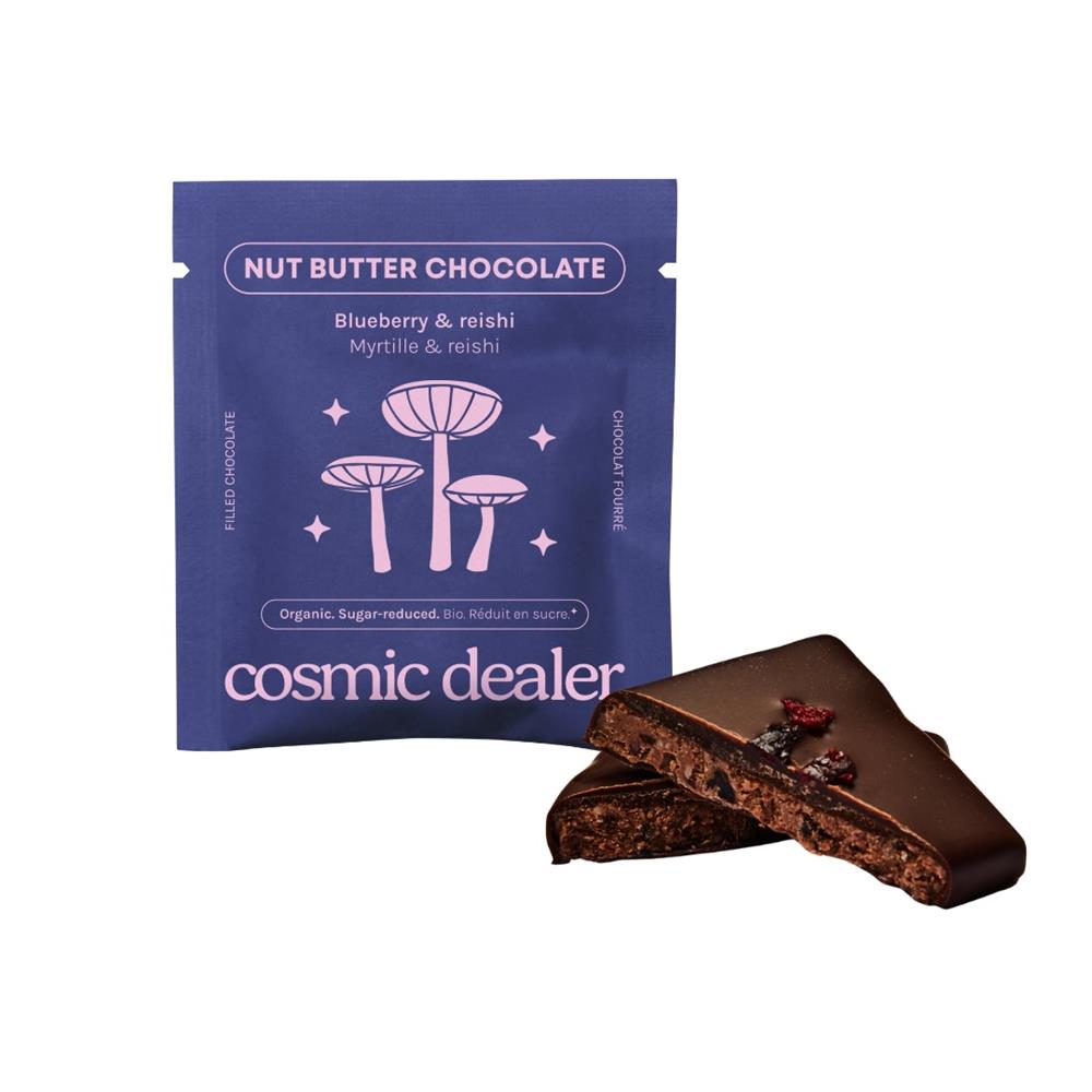 Cosmic Dealer_Nut Butter Chocolate Blueberry Reishi Bite Sugar Reduced 20g