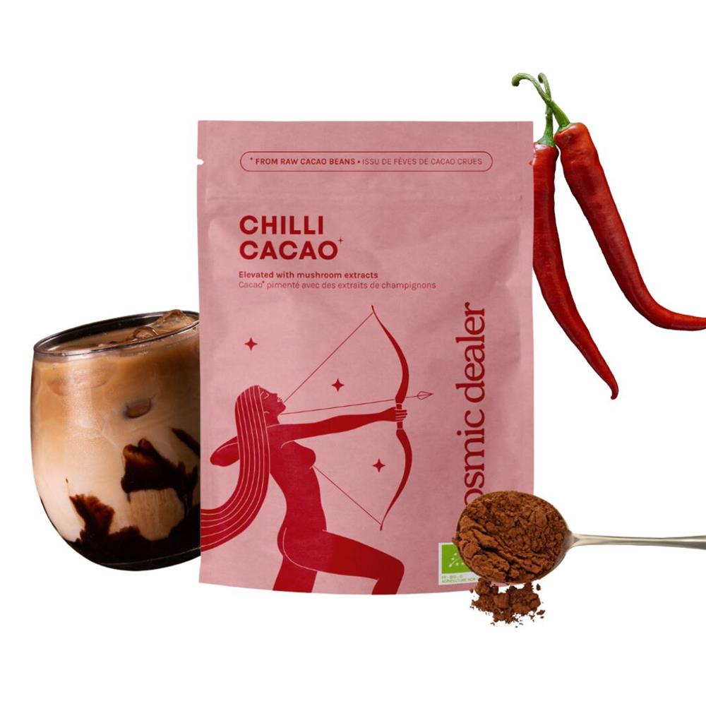 Cosmic Dealer_Chilli Drinking Chocolate Organic Raw Reishi Lion's Mane 120g