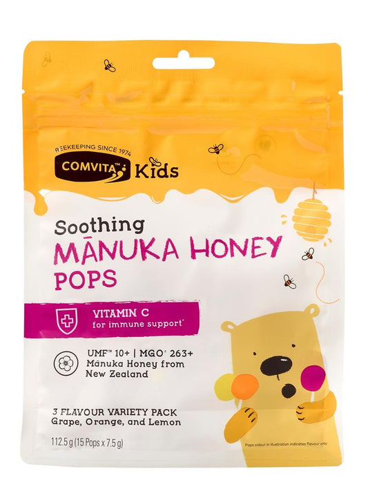 Comvita_Kids Soothing Manuka 15 Pops 3 Flavours 112.5g