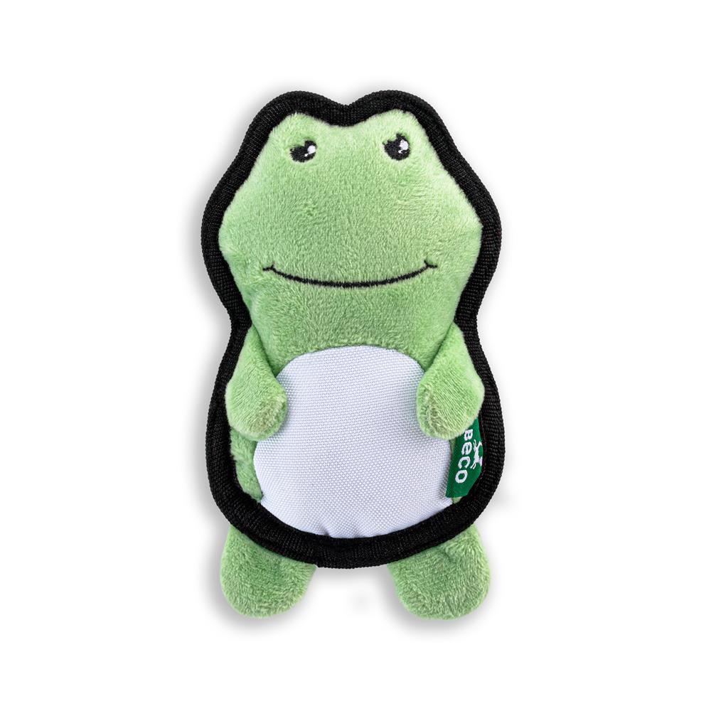 Beco_Plush Frog squeaky soft dog toy that's great for a snuggle. 1 toy