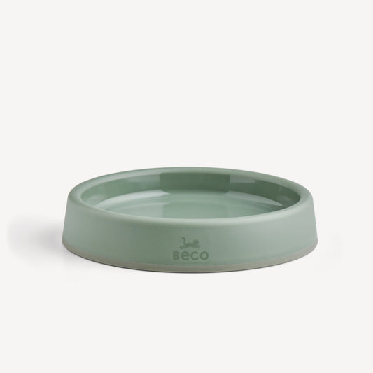 Beco_A sturdy food and water bowl for cats. Olive Green. 1 bowl