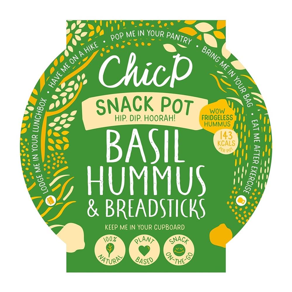 ChicP Ambient_Basil Fridge-less Hummus & Breadstick Snack Pot 70g-pack of 2
