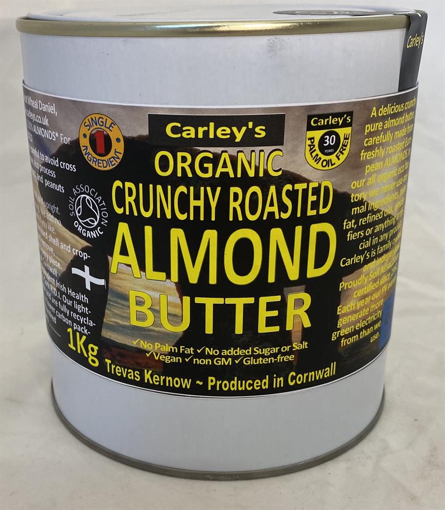 Carley's_Organic CRUNCHY ALMOND Butter 1000g Eco Tin