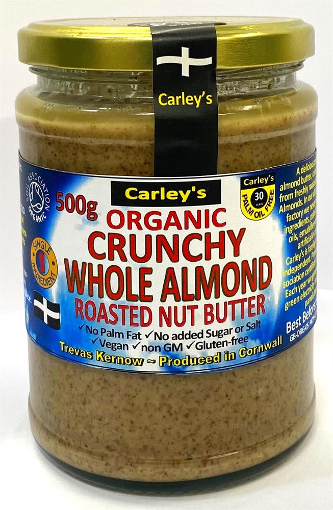 Carley's_Organic ROASTED CRUNCHY Almond Butter 500g