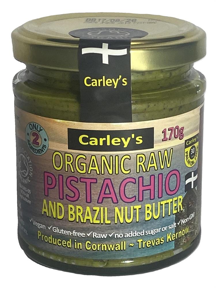 Carley's_Org Raw Pistachio & Brazil Nut Butter 170g