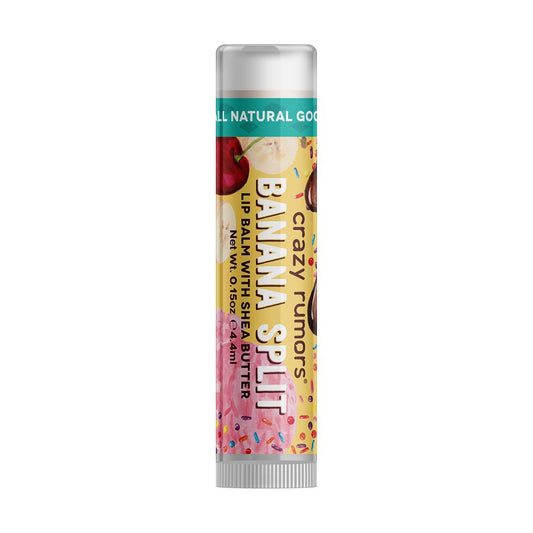 Crazy Rumors_Banana Split flavoured 100% natural vegan lip balm 4gm-pack of 2