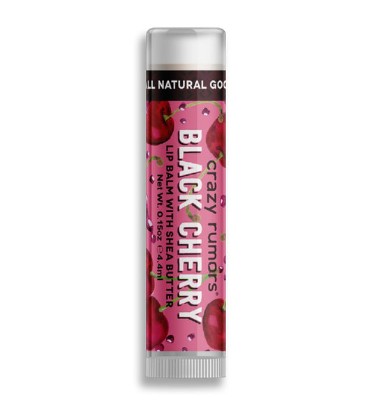 Crazy Rumors_Black Cherry Flavoured Vegan Lip Balm 100% natural 4g-pack of 2