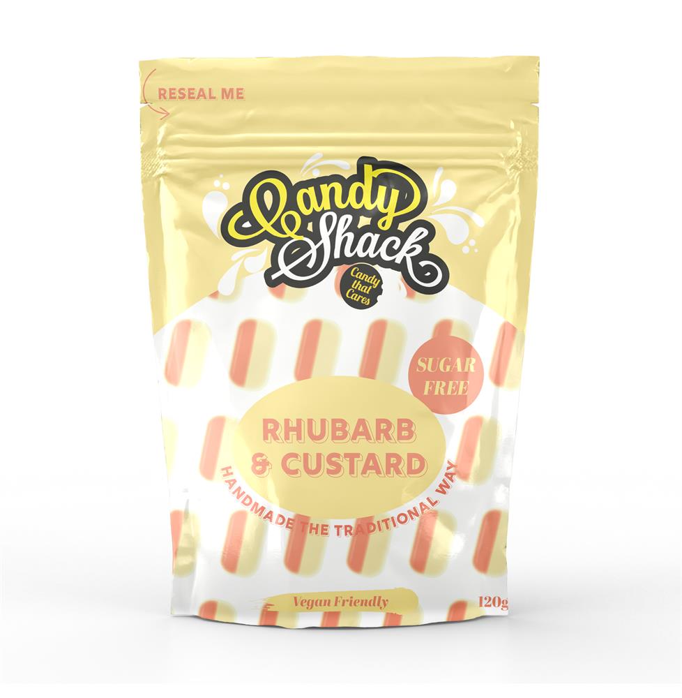 Candy Shack_Sugar Free Rhubarb & Custard Sweets 120g-pack of 2