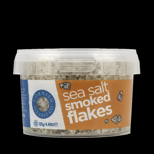 Cold Smoked Cornish Sea Salt Flakes 125g-pack of 2