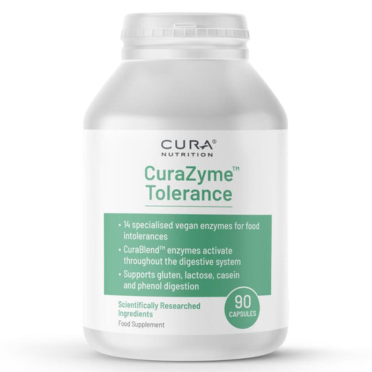 Cura_Zyme Tolerance is a vegan enzyme blend for food intolerances.