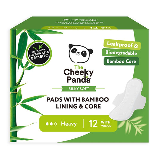 Cheeky Panda_Biodegradable bamboo liner and core heavy pads-pack of 2