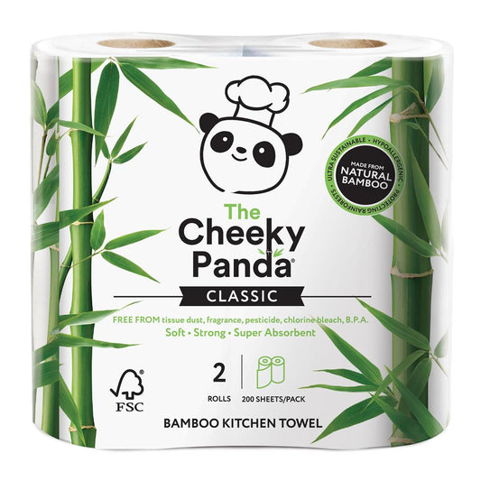 Cheeky Panda_100% bamboo kitchen towel 2 rolls; 200 sheets per pack