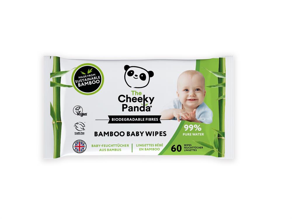 Cheeky Panda_Biodegradable Bamboo Baby Wipes with 99% Purified Water