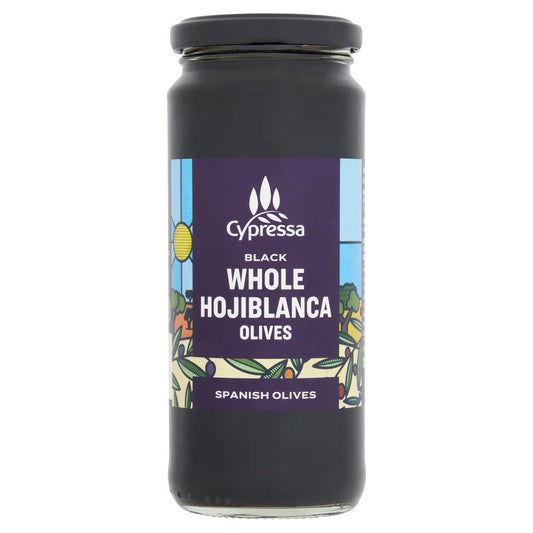 Cypressa_Whole Black Olives - Stone-in black olives in brine 340g-Pack of 2