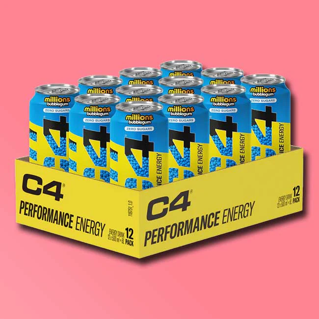 Cellucor C4 Performance Energy Carbonated RTD 12x500ml Millions Strawberry