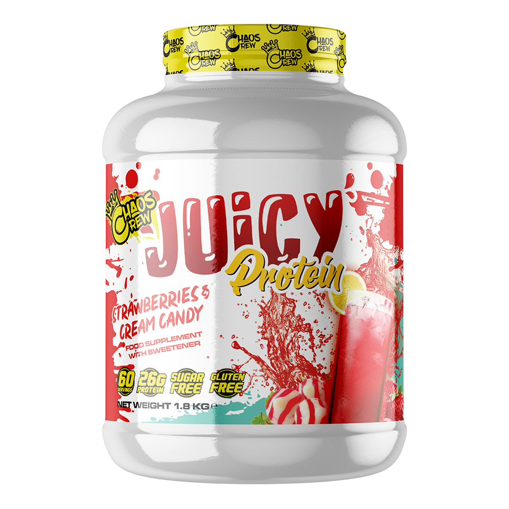 Chaos Crew Juicy Protein 600g Strawberries and Cream Candy