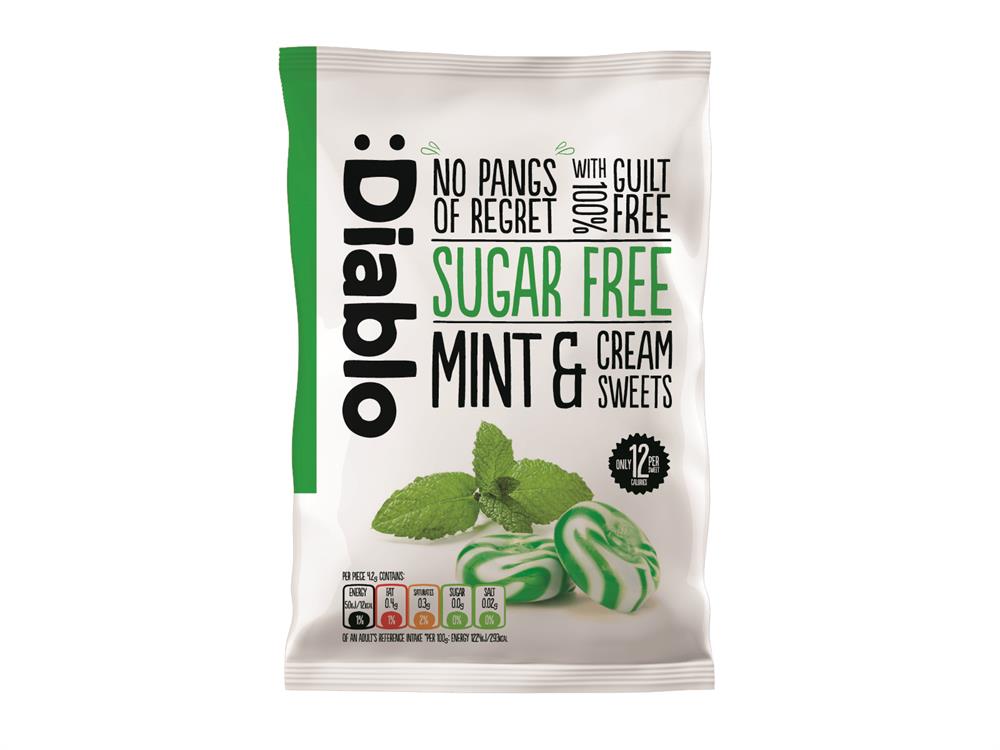 Diablo Sugar Free_Mint & Cream Sweets 75g-pack of 4