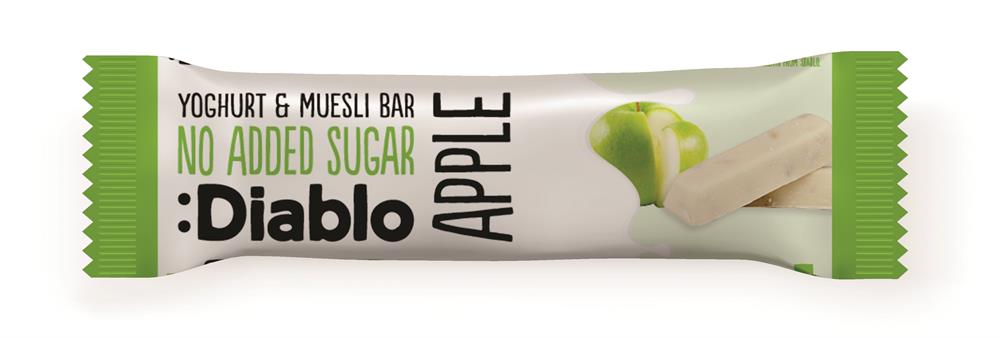 Diablo Sugar Free_Diablo Yoghurt coated Apple Muesli Bar 30g-pack of 4