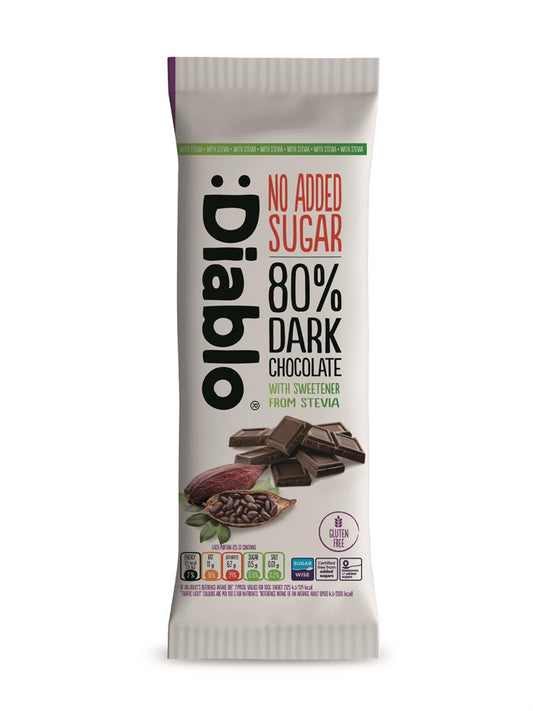 Diablo Sugar Free_Dark Chocolate 80% with Stevia 75g-pack of 3
