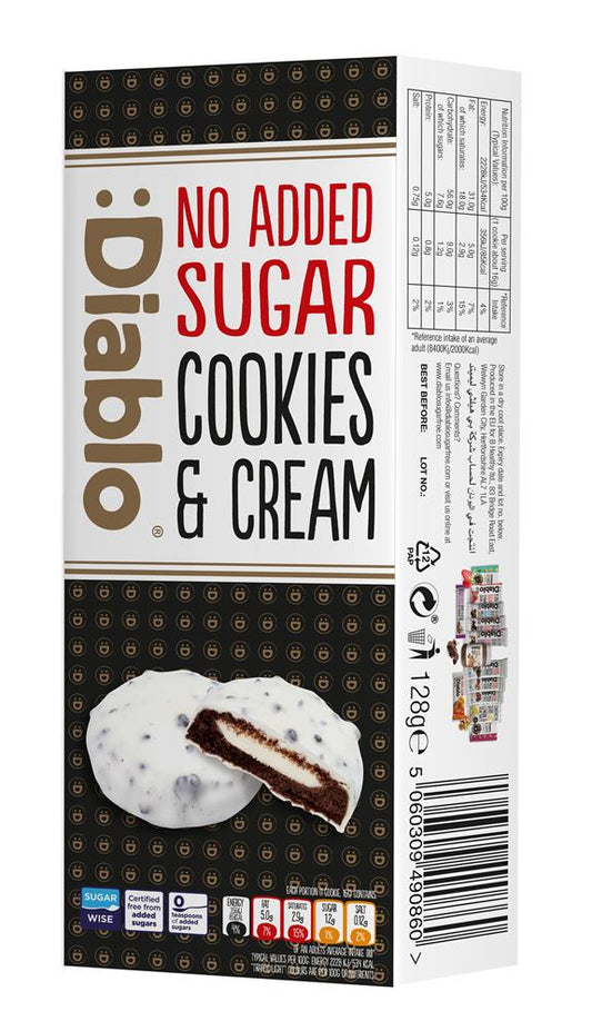 Diablo Sugar Free_White Chocolate Cookies & Cream 128g-pack of 3