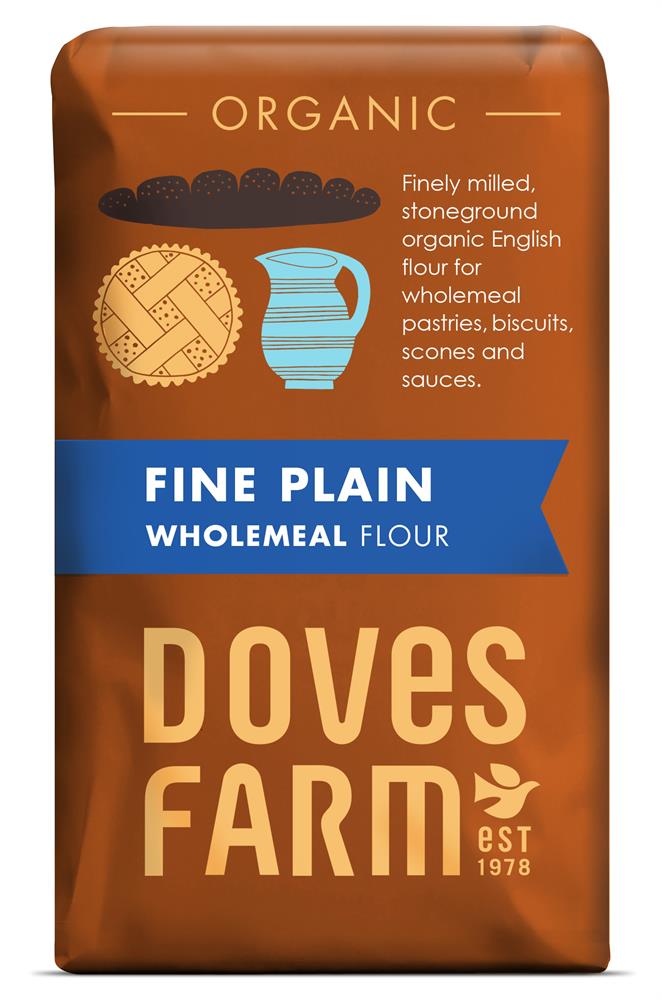 Doves Farm_Organic Plain Fine Wholemeal Flour 1kg-pack of 5