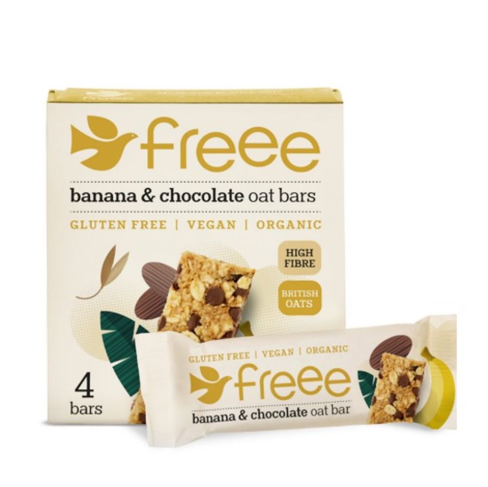 Doves Farm_Organic Banana 70% Cocoa Chocolate Wholegrain Oat Bar 4x35g-pack of 7