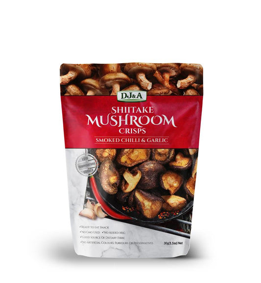 DJ & A_Shiitake Mushroom Crisps Chilli & Garlic 30g-pack of 2