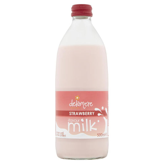 Delamere Dairy_Strawberry Flavoured Cows Milk 500ml-pack of 3