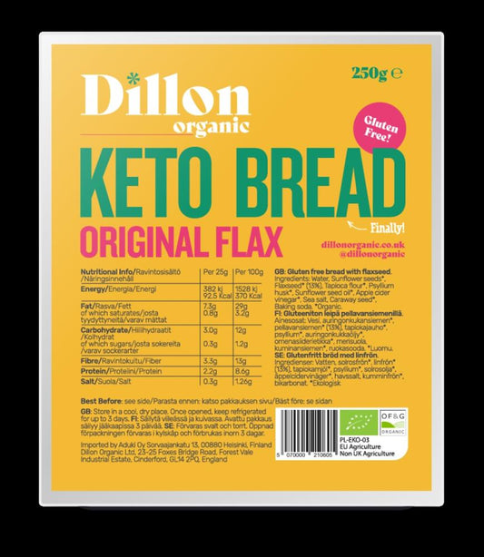 Dillon Organic_Original Flax Keto Bread 250g