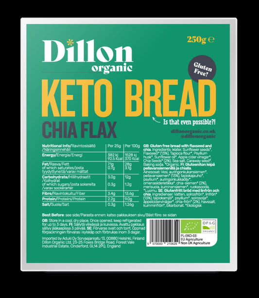Dillon Organic_Chia Flax Keto Bread 250g
