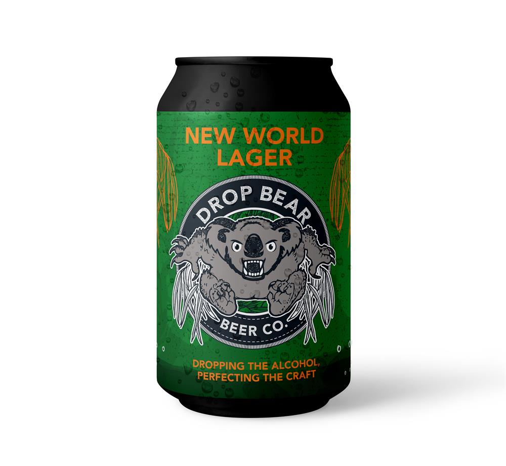 Drop Bear Beer_New World Lager 0.5% 330ml-pack of 6