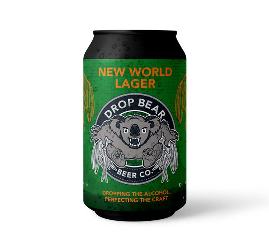 Drop Bear Beer_New World Lager 0.5% 330ml-pack of 6
