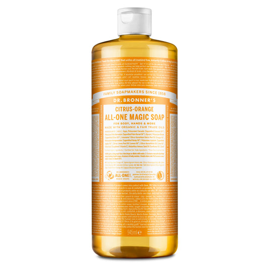 Dr Bronner_Org Citrus orange All One Magic Liquid Soap 945ml