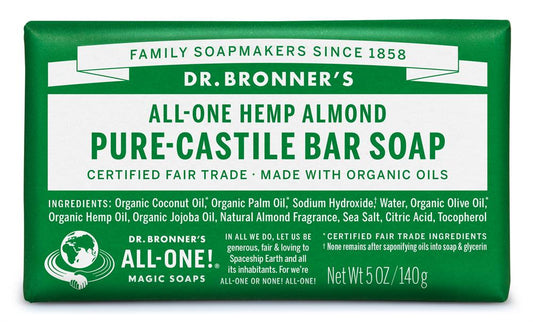 Dr Bronner_Org Almond Soap Bar 140g