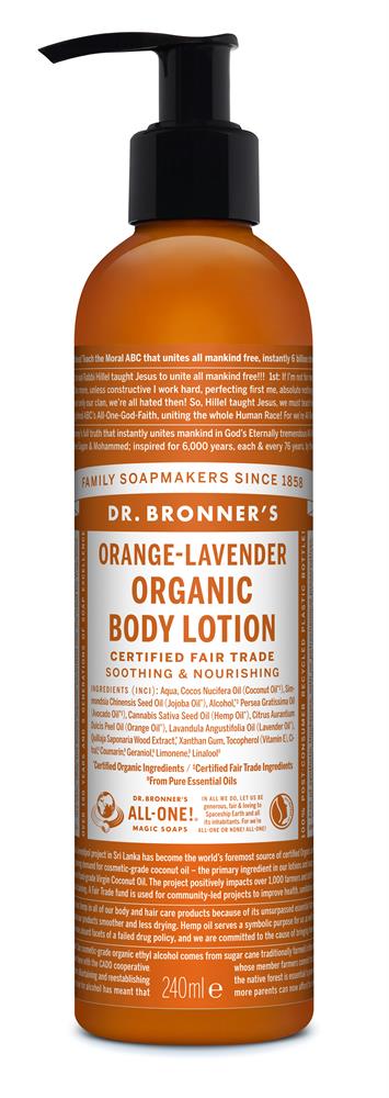 Dr Bronner_Organic Orange Lavender Hand and Body Lotion 236ml