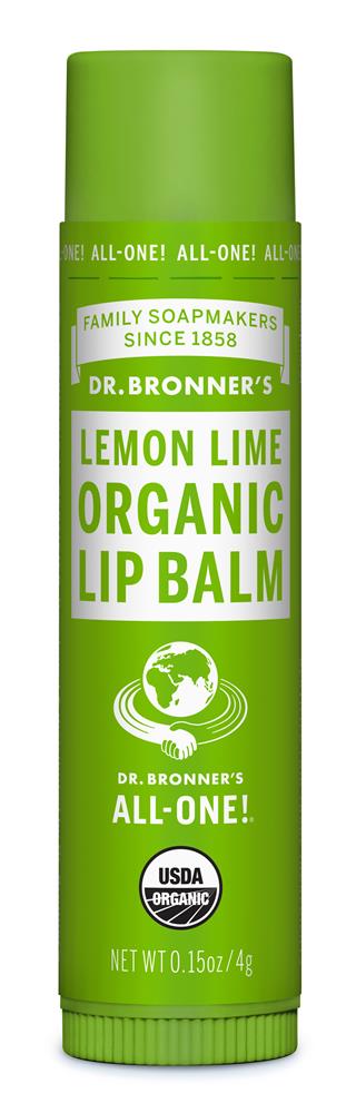 Dr Bronner_Org Lip Balm Lemon Lime 4g