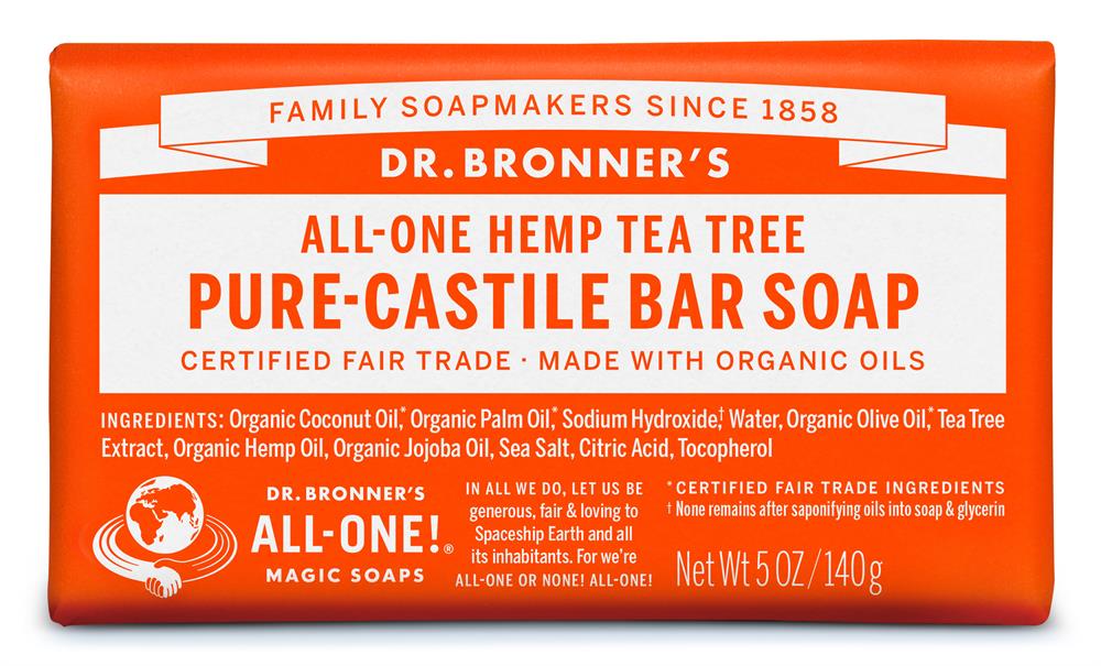 Dr Bronner_Organic Tea Tree Soap Bar 140g.