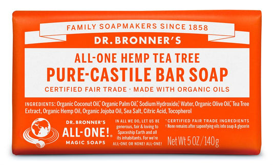 Dr Bronner_Organic Tea Tree Soap Bar 140g.