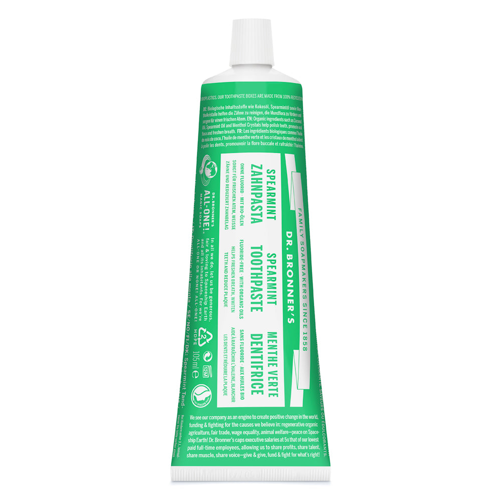 Dr Bronner_Floride Free Spearmint Toothpaste 105ml