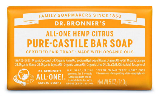 Dr Bronner_Org Citrus Soap Bar 140g