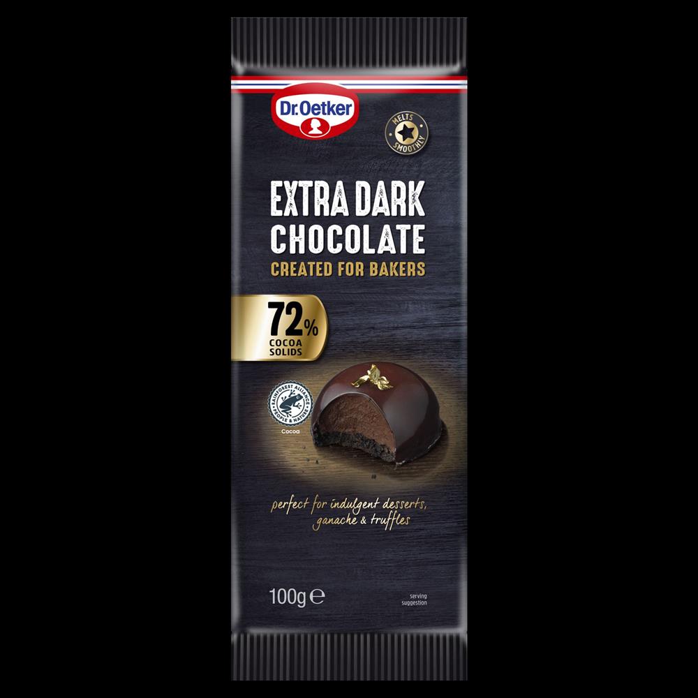 Dr Oetker_Extra Dark Chocolate Bar 72% 100g-pack of 2